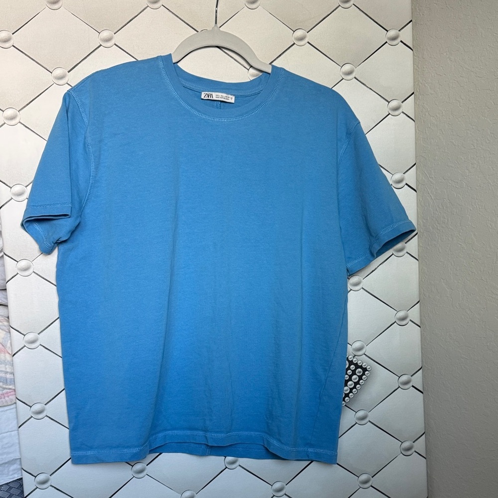 Zara Sky Blue Short Sleeve Tee